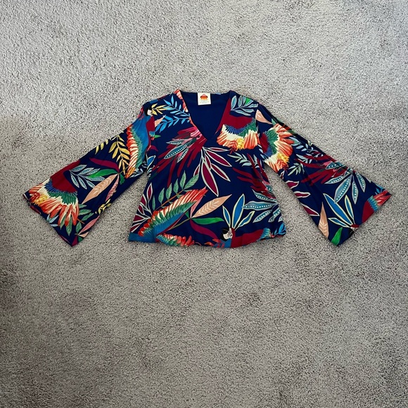 NWOT Farm Rio Anthropologie Kaia Top XS - Picture 12 of 12